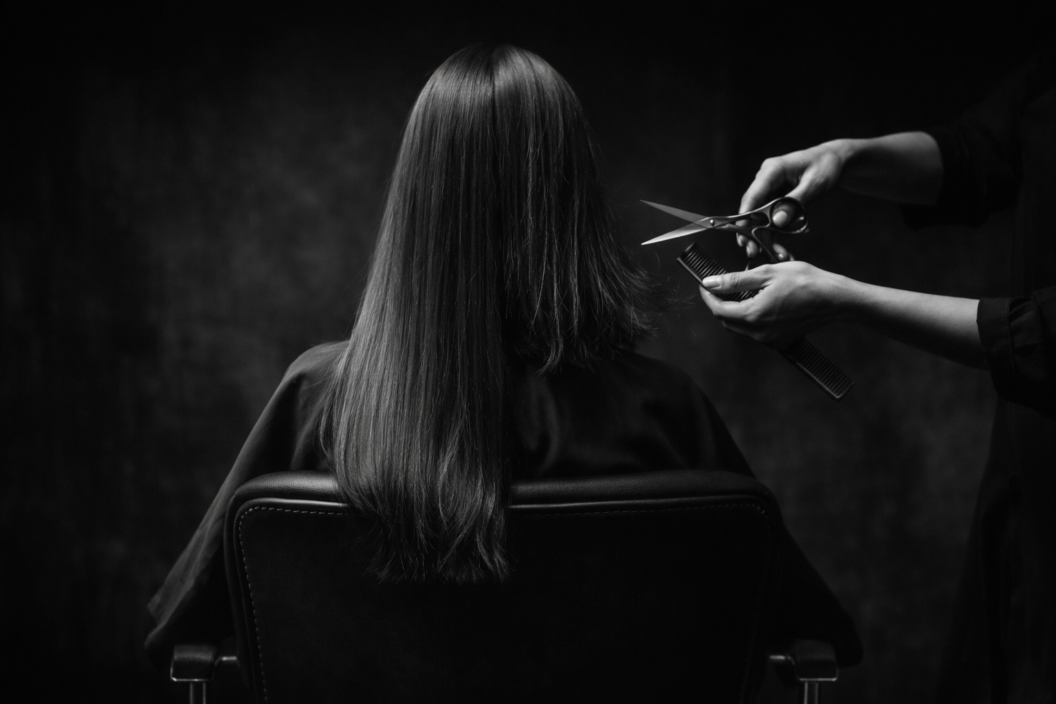 Friseur bei der Arbeit